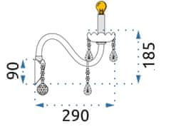 Toolight Křišťálová svítilna 300755