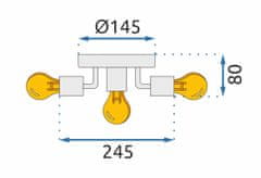 BPS-koupelny Kovové bodové stropní svítidlo APP708-5c Gold