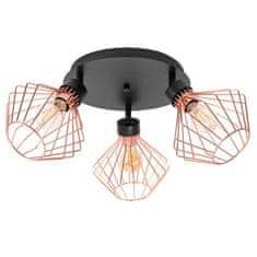 Toolight Trojitá kovová plafónová lampa APP536-3C Pink Gold