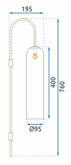 BPS-koupelny Moderní nástěnná lampa APP326-1CP Gold