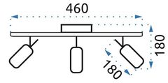 BPS-koupelny Stropní / nástěnné bodové svítidlo APP747-3C