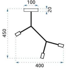 Toolight CLASSIC METAL LOFT SUFFIT LAMP APP736-3C černá