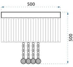 BPS-koupelny Křišťálová lampa Plafon APP781-9C