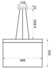 BPS-koupelny LED stropní svítidlo APP890-CP CHAIN