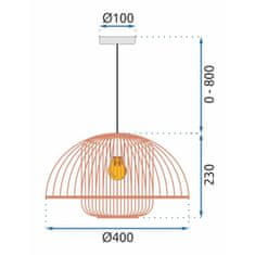 BPS-koupelny Stropní závěsné svítidlo Boho Natural APP887-1CP