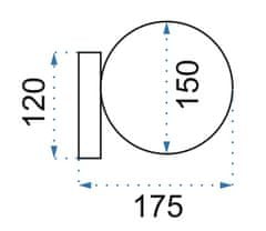 Toolight Nástěnné svítidlo Skleněná koule APP1009-1W Zlatá