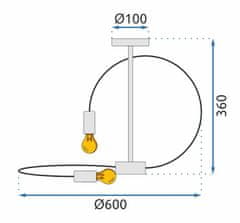 BPS-koupelny Lampa 4 APP1093-4C černá