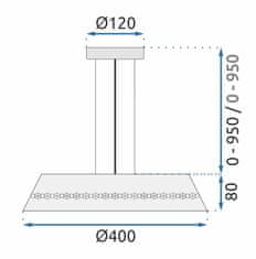 Toolight Závěsné svítidlo s krystaly APP1028-CP