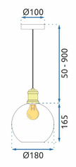 BPS-koupelny Závěsné svítidlo APP1007-1CP O Bílá