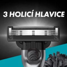 Mach3 Charcoal Holicí strojek pro muže + 5 ks náhradní hlavice