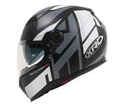 XRC Helma na motorku matt black/grey/white vel. XS