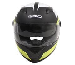 XRC Helma na motorku matt black/white/yellow vel. XL