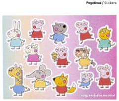 CurePink Kreativní set Peppa Pig|Prasátko Peppa: Přátelé (omalovánky, pastelky, samolepky, blok|22 x 32 cm)