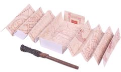 CurePink Dárkový set Harry Potter: Erb Bradavic - Hogwarts A5 blok - propiska - mapa (25 x 23 x 3 cm)