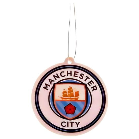 FotbalFans Vůně do auta Manchester City FC, Oboustranný znak klubu, 7x7 cm