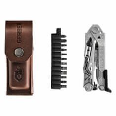 Gerber 30-001599 Center Drive PLUS multifunkční nástroj - kleště, 14 funkcí, kožené pouzdro