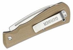 Gerber 30-001908 Mansfield Micarta Natural kapesní nůž 8,9 cm, hnědá Tan, Micarta