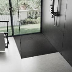 BPS-koupelny Čtvercová sprchová vanička z SMC kompozitu REA MAGNUM 90x90 cm, černá
