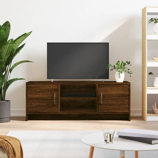 Greatstore TV skříňka hnědý dub 102x30x37,5 cm kompozitní dřevo