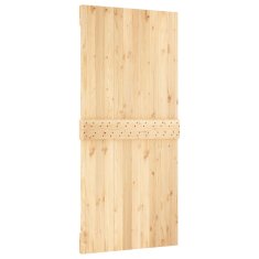 Greatstore Posuvné dveře s kováním 95 x 210 cm masivní borové dřevo