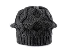 Kraftika 1ks šedá dámský / dívčí pletený baret, dámské čepice