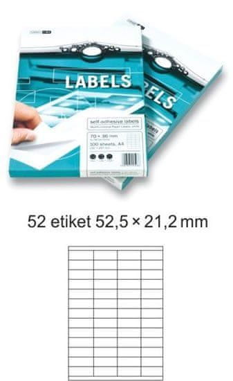 Smartline Europapier SAMOLEPICÍ ETIKETY 100 listů A4, 52 etiket, 52,5x21,2