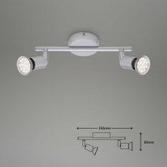 BRILONER BRILONER Bodové svítidlo 25,5x8 cm 2xGU10 4,8W 520lm titan BRI 2906-024