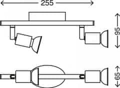 BRILONER BRILONER Bodové svítidlo 25,5 cm 2xGU10 6W 500lm bílé BRI 2767-026