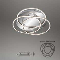 BRILONER BRILONER LED stropní svítidlo, pr. 52,5 cm, 56 W, hliník-chrom BRI 3248-018