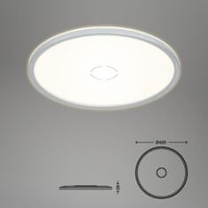 BRILONER BRILONER Slim svítidlo LED panel, pr. 42 cm, 3000 lm, 22 W, stříbrná BRI 3392-014