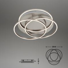 BRILONER BRILONER LED stropní svítidlo, pr. 52,5 cm, 56 W, matný nikl BRI 3248-012