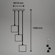 BRILONER BRILONER Závěsné svítidlo, 120 cm, 3x E14, antická stříbrná BRI 4737-034