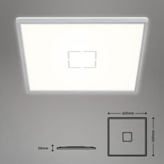 BRILONER BRILONER Slim svítidlo LED panel, 42 cm, 3000 lm, 22 W, stříbrná BRI 3393-014