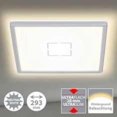 BRILONER BRILONER Slim svítidlo LED panel, 29,3 cm, 2400 lm, 18 W, stříbrná BRI 3390-014