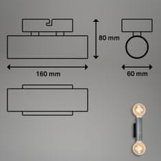 BRILONER BRILONER Retro nástěnné svítidlo, 16 cm, bez 2x E27, max. 10 W, antická stříbrná BRI 3710-024