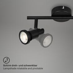 BRILONER BRILONER LED bodové svítidlo 27,5 cm 2xGU10 4,8W 400lm černá IP44 BRI 2992-025