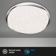 BRILONER BRILONER LED stropní svítidlo hvězdné nebe, pr. 33 cm, 18 W, chrom BRI 3403-118