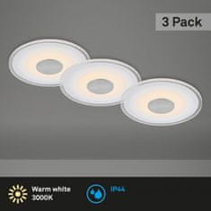 BRILONER BRILONER LED vestavné svítidlo, pr.12 cm, 3x LED, 6 W, 650 lm, hliník IP44 BRI 7043-039