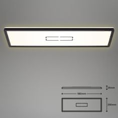 BRILONER BRILONER Slim svítidlo LED panel, 58 cm, 2700 lm, 22 W, černá BRI 3394-015