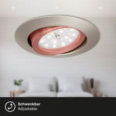 BRILONER BRILONER 3ks sada LED vestavné svítidlo, pr. 8,2 cm, 3 W, matný nikl BRI 7171-032