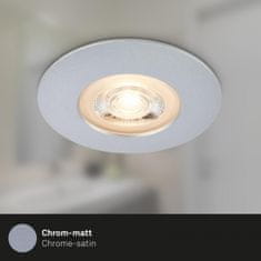 BRILONER BRILONER LED vestavná svítidla, pr.9 cm, 3x LED, 5 W, 480 lm, matný chrom IP65 BRI 7044-034