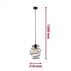 BRILONER BRILONER Závěsné svítidlo, 130 cm, max. 60 W, černá BRI 4870-015