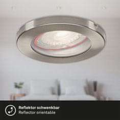 BRILONER BRILONER 3ks sada LED vestavné svítidlo, pr. 8,5 cm, 5 W, matný nikl IP65 BRI 7181-032