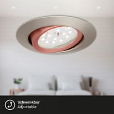 BRILONER BRILONER 3ks sada LED vestavné svítidlo, pr. 8,2 cm, 3,5 W, matný nikl BRI 7172-032