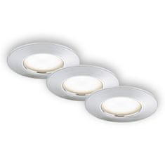 BRILONER BRILONER 3ks sada LED vestavné svítidlo, pr. 7,5 cm, chrom IP44 BRI 7204-038