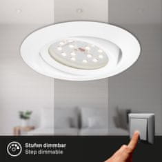 BRILONER BRILONER 3ks sada LED vestavné svítidlo, pr. 8,2 cm, 3,5 W, bílé BRI 7172-036