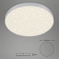 BRILONER BRILONER LED stropní svítidlo hvězdné nebe, pr. 38,7 cm, 24,5 W, stříbrná BRI 7075-414