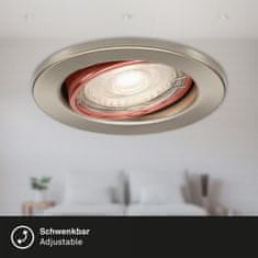 BRILONER BRILONER 3ks sada LED vestavné svítidlo, pr. 8,6 cm, 5 W, matný nikl BRI 7147-032