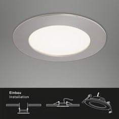 BRILONER BRILONER LED vestavné svítidlo, pr. 12 cm, 7 W, matný nikl IP44 BRI 7284-012