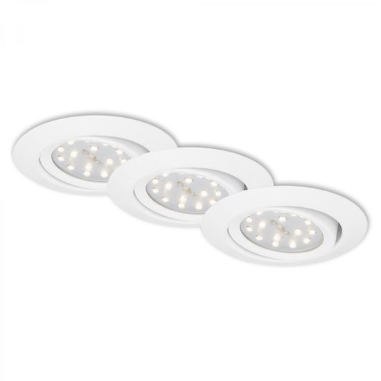 BRILONER BRILONER 3ks sada LED vestavné svítidlo, pr. 8,2 cm, 3 W, bílé BRI 7171-036